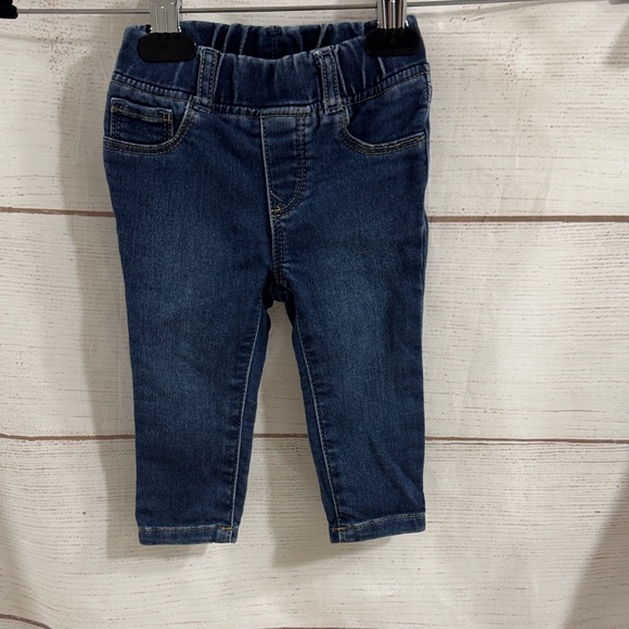 Bundle of 4 Kids Girls Denim Cargo Pants Set Baby Gap, Old Navy size 6-12 month - Picture 2 of 12